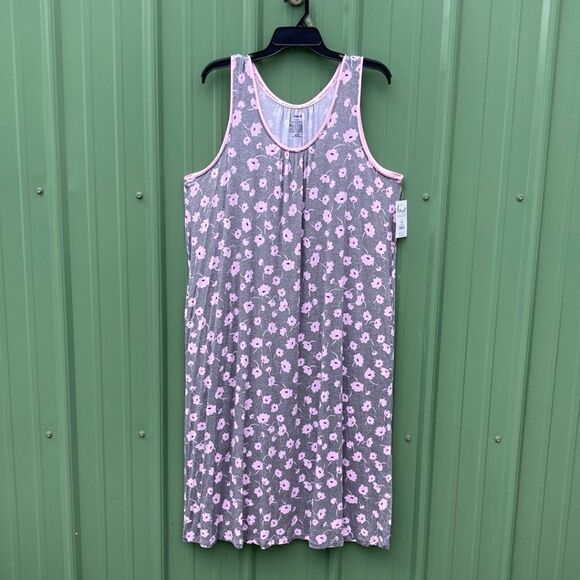 Sleeveless Soft Knit Midi Chemise Sleep Lounge Pajama Nightgown Size XL - Picture 1 of 8